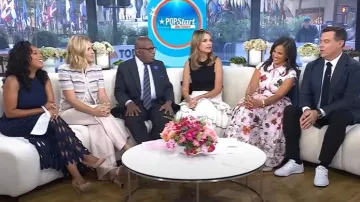 Veronica Beard Wyatt Short-Sleeve Jacket worn by Jenna Bush Hager as seen in Today on September 8, 2025