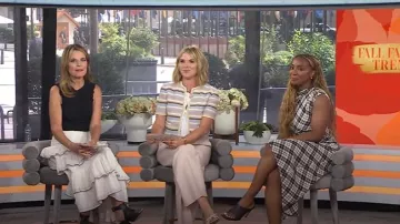 Proenza Schouler Hallie Crinkled Plaid Dress worn by Lindsay Peoples as seen in Today on September 8, 2025