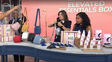 DKNY Puff Sleeve Collared Mini Dress worn by Adrianna Barrionuevo Brach as seen in Today on September 8, 2025