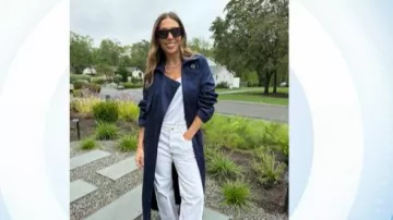 A New Day Faux Suede Trench worn by Melissa as seen in Today on September 8, 2025