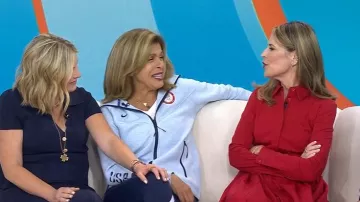 Nike Team USA Tech Fleece Windrunner Hoodie worn by Hoda Kotb as seen in Today on September 9, 2025