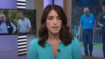 Current Air Midi Dress worn by Liz Kreutz as seen in Today on September 9, 2025