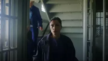 Vince Ribbed Cotton Blend Henley worn by Claudette Wallace (Kadia Saraf) as seen in Dexter: Resurrection (S01E06)