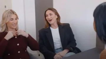 Celine Medium 25MM Triomphe Belt IN Taurillon Leather worn by Sam Faiers as seen in Sam & Billie: Sister Act (S01E03)