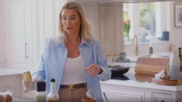 Celine Medium 25MM Triomphe Belt IN Taurillon Leather worn by Billie Faiers as seen in Sam & Billie: Sister Act (S01E03)