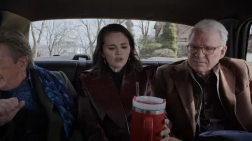 Mackage Carmela Leather Trench Coat worn by Mabel Mora (Selena Gomez) as seen in Only Murders in the Building (S05E01)