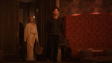 James Perse Cotton Zipped Hoodie worn by Jay Pflug (Logan Lerman) as seen in Only Murders in the Building (S05E03)