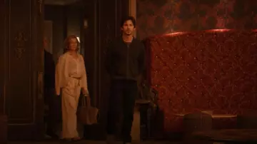 James Perse Cotton Zipped Hoodie worn by Jay Pflug (Logan Lerman) as seen in Only Murders in the Building (S05E03)