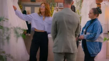Camisa de carga corta H&M usada por Megan Jupp como se ve en Love Is Blind: Reino Unido (S02E09)