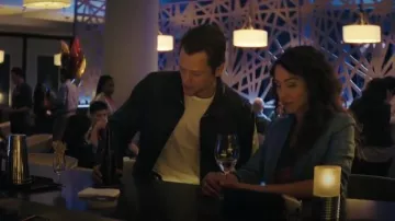 Levi's Faux Leather Laydown Collar Racer Jacket worn by Dave Gudsen (Taron Egerton) as seen in Smoke (S01E05)