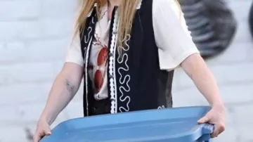 Black Embroidered Vest worn by Charlie Cale (Natasha Lyonne) in TV-Series Poker Face 2023 Season 1