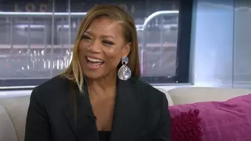 Dinosaur Designs Infinity Drop Earrings worn by Queen Latifah as seen in Today with Jenna & Friends on September 10, 2025