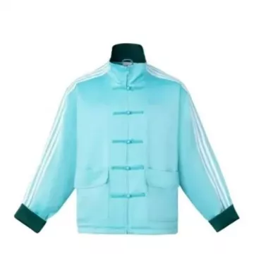 Button Stripe Mint Green Jacket in Chinese New Year Style