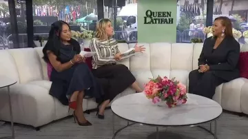 Christian Louboutin Nudes Hot Chick Leather Pumps worn by Ayesha Curry as seen in Today with Jenna & Friends on September 10, 2025