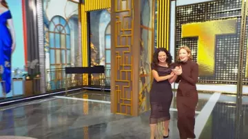 Ser.O.Ya Noel Dress worn by Katie Lowes as seen in Tamron Hall Show on September 9, 2025