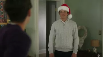 Barbour Cable Knit Half Zip Sweater worn by Adam Fisher (Tom Everett Scott) as seen in The Summer I Turned Pretty (S03E10)