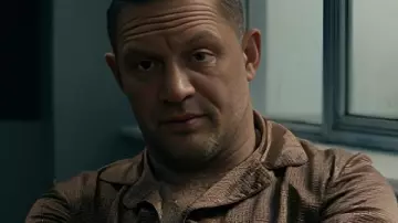 MobLand 2025 Tom Hardy Brown Shirt worn by Harry Da Souza (Tom Hardy) as seen in MobLand (S01)