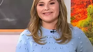 The Today Show Jenna Bush Hager Pom Sweater worn by Jenna Bush Hager in Today