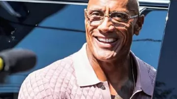 Toronto International Film Festival Purple Polo Shirt worn by Dwayne Johnson in Dwayne Johnson & Emily Blunt Shine at TIFF 2025