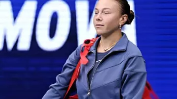 Amanda Anisimova US Open 2025 Blue Track Jacket