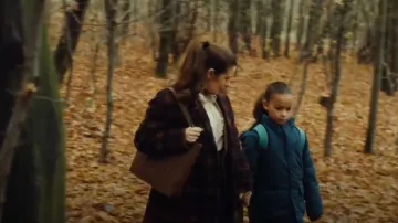 Mango Checked Coat worn by Joanna (Rachel Shenton) as seen in The Rumour (S01E01)