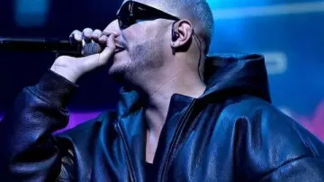 DJ Snake 2025 MTV Video Music Awards Black Leather Jacket of DJ Snake in J Balvin, DJ Snake, Justin Quiles, & Lenny Tavárez Perform 'Zun Zun / Noventa' | 2025 VMAs
