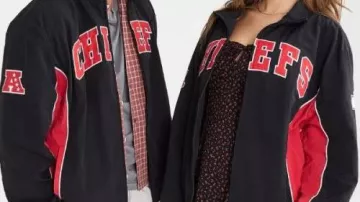 Chaqueta de chándal negra y roja de los Kansas City Chiefs