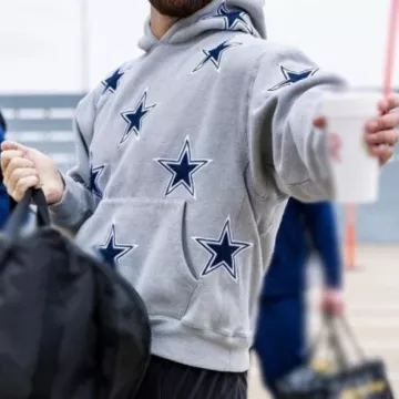 By Way Of Dallas Cowboys Monogram Grey Hoodie – Unisex