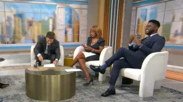 Roland Mouret Short Sleeve Knit Midi Dress worn by Gayle King as seen in CBS Mornings on September 11, 2025