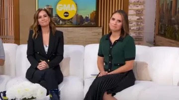 Veronica Beard Marie Cardigan worn by Elizabeth Schulze as seen in Good Morning America on September 11, 2025