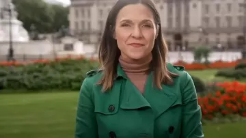 Hobbs London Saskia Trench Coat worn by Maggie Rulli as seen in Good Morning America on September 11, 2025