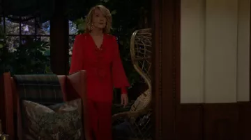 Tadashi Shoji V-neck Bishop Sleeve Floral Lace Applique Column Gown worn by Nikki Reed Newman (Melody Thomas-Scott) as seen in The Young and the Restless on September 4, 2025