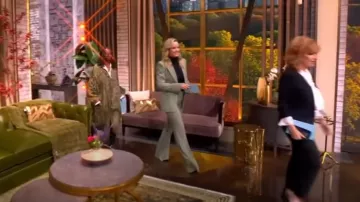Michael Kors Collection Haylee Stretch Wool Flare Trousers worn by Sara Haines as seen in The View on September 11, 2025