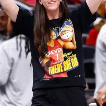 Aliyah Boston There She Go Tee worn by Caitlin Clark