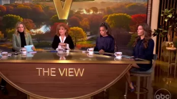 Manolo Blahnik BB 105mm Plaid Wool Pumps worn by Alyssa Farah Griffin as seen in The View on September 11, 2025