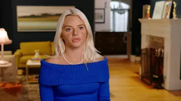 Pull à épaules dénudées Prettygarden porté par Chloé comme on le voit dans 90 Day Fiancé : The Other Way (S07E01)