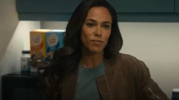 Blank NYC Faux Leather Moto Jacket usada por Amber Oliveras (Jessica Camacho) como se ve en Countdown (S01E13)