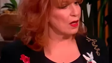 This Black Floral Blazer worn by Joy Behar in The View