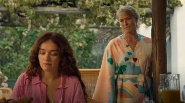 Eres Royaume Printed Silk Twill Maxi Robe worn by Laura (Robin Wright) as seen in The Girlfriend (S01E02)