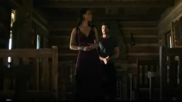 Altar'd State Jacindy Satin Maxi Dress worn by Ellie Estevez (Marianly Tejada) as seen in Ransom Canyon (S01E10)