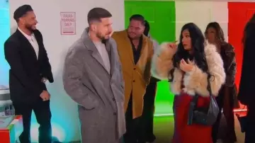 Nookie Tatiana Faux Fur Crop Jacket worn by Deena Nicole Cortese as seen in Jersey Shore: Family Vacation (S08E16)