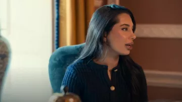 Mango Button Knit Cardigan worn by Hafsah as seen in The Inheritance (S01E08)
