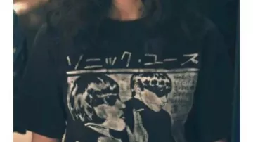 Black Goo Concert T-Shirt worn by Alex Rose (Sofia Carson) in Film The Life List 2025