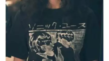 Black Goo Concert T-Shirt worn by Alex Rose (Sofia Carson) in Film The Life List 2025