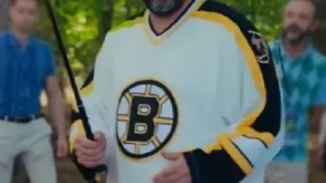 White Black Boston Hockey Jersey worn by Happy Gilmore (Adam Sandler) in Film Happy Gilmore 2 2025