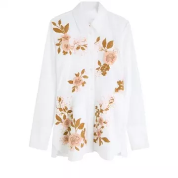 White Floral Shirt worn by Savannah Guthrie in The Today Show 2025