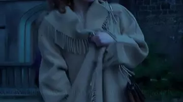 Fringe Coat worn by Isadora Capri (Billie Piper) in TV Series Wednesday S02