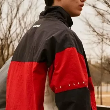 Old Black & Red Track Jacket of Qt8 Garments