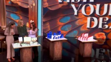 Tom Ford Laminated Cone Heel 120 Pump worn by Sunny Hostin as seen in The View on September 15, 2025