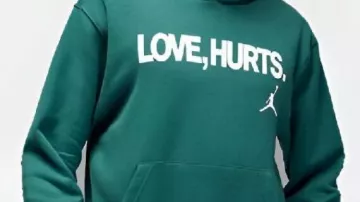 Eagles Jalen Hurts x Jordan Love Hurts Green Hoodie worn by Jalen Hurts in Jalen Hurts was locked in until the final whistle #SuperBowl #nfl #jalenhurts #shorts